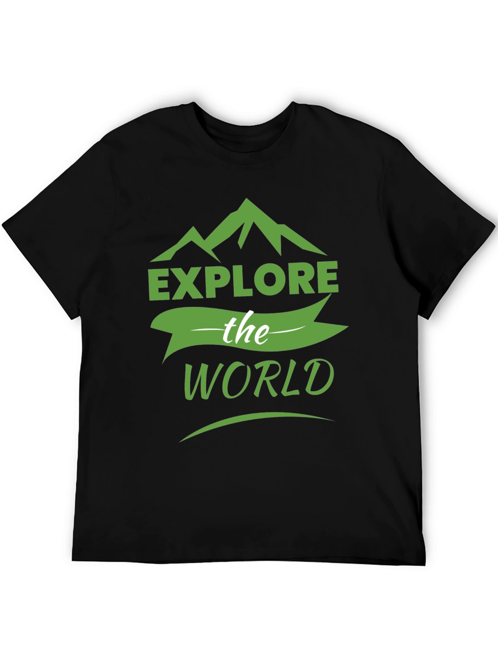 Explore the World Graphic Tee - Black