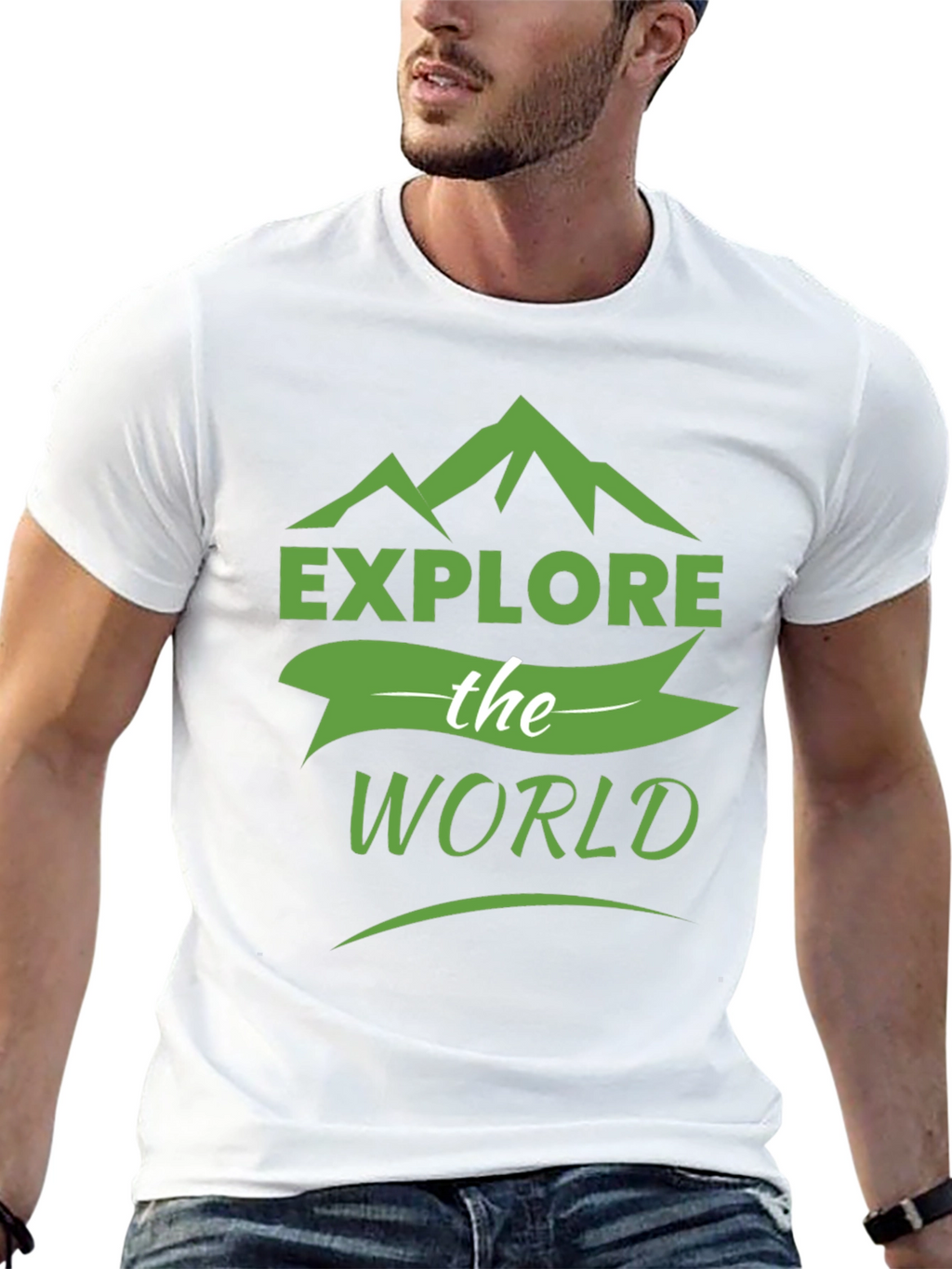 Explore the World Graphic Tee - Black