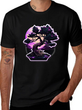 Bonsai Moon Black T-Shirt - Vaporwave Aesthetic