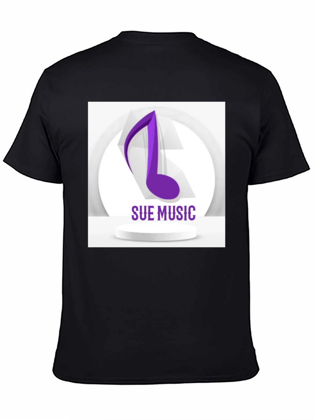 Sue Music Graphic Tee - Stylish Black Cotton T-Shirt