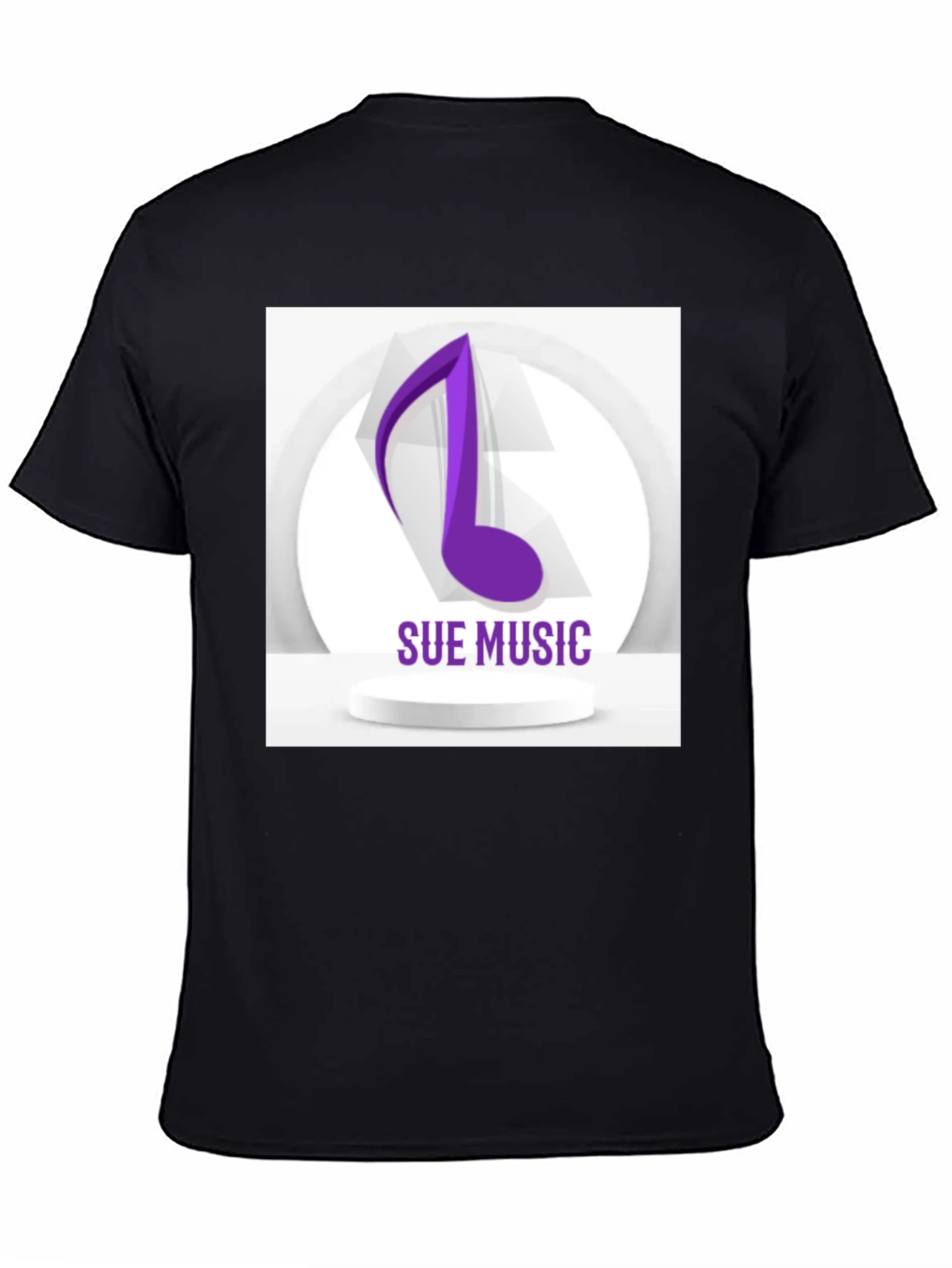 Sue Music Graphic Tee - Stylish Black Cotton T-Shirt