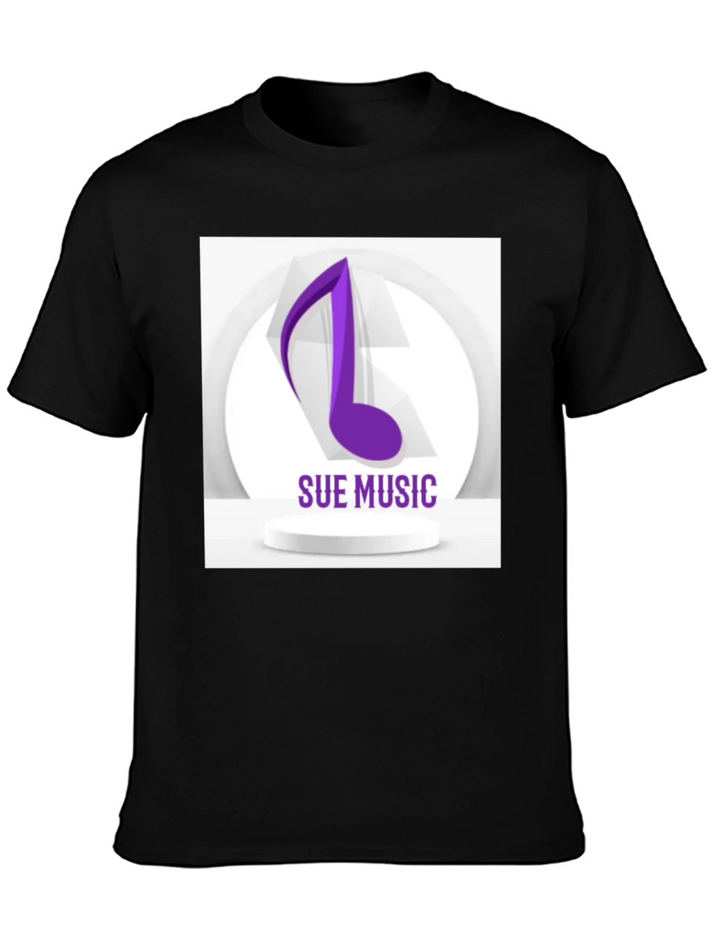 Sue Music Graphic Tee - Stylish Black Cotton T-Shirt