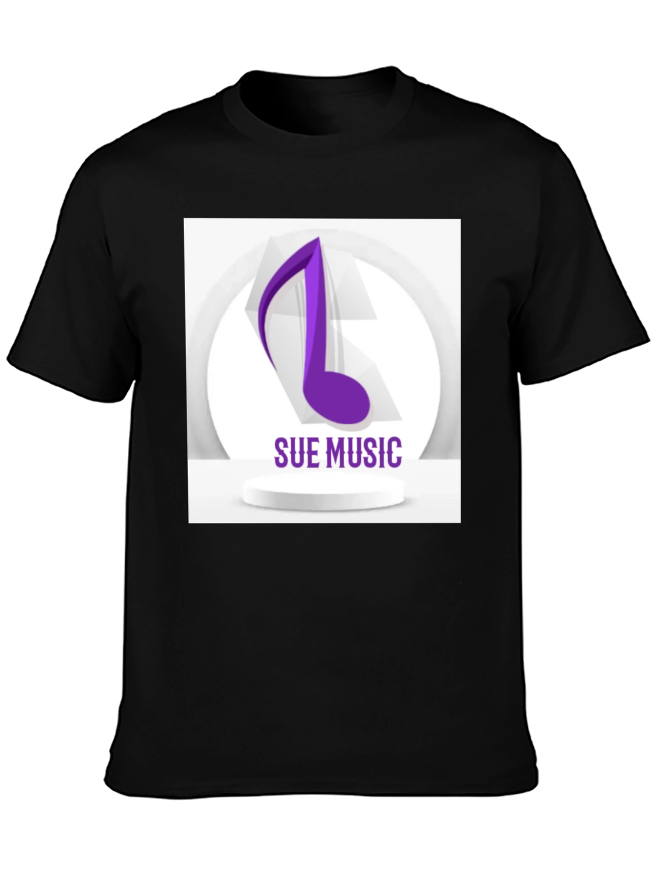 Sue Music Graphic Tee - Stylish Black Cotton T-Shirt