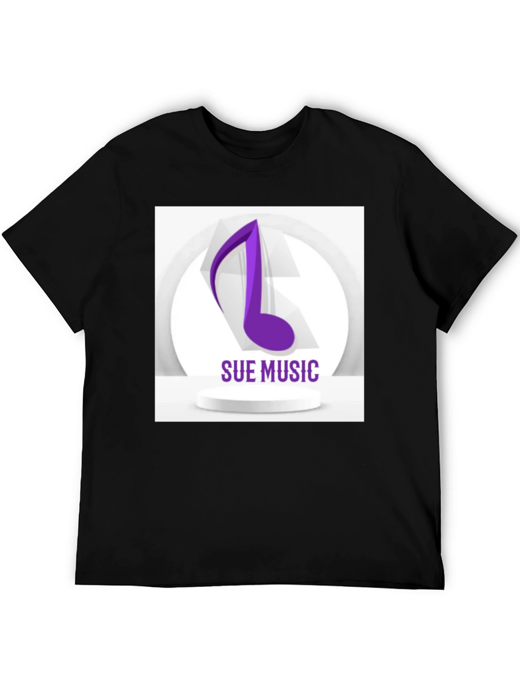 Sue Music Graphic Tee - Stylish Black Cotton T-Shirt