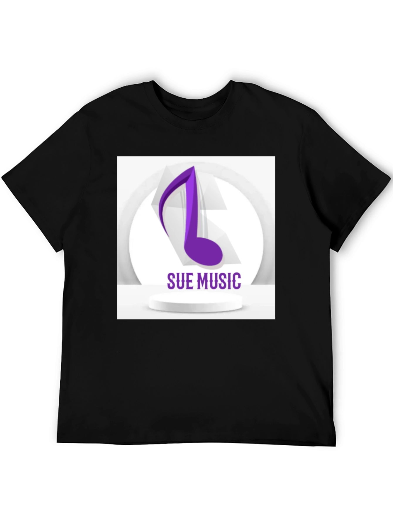 Sue Music Graphic Tee - Stylish Black Cotton T-Shirt