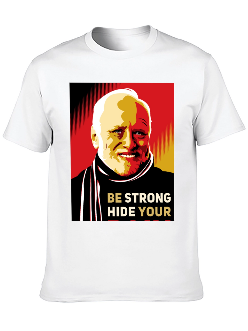 Hide Your Pain Harold Meme Black T-Shirt