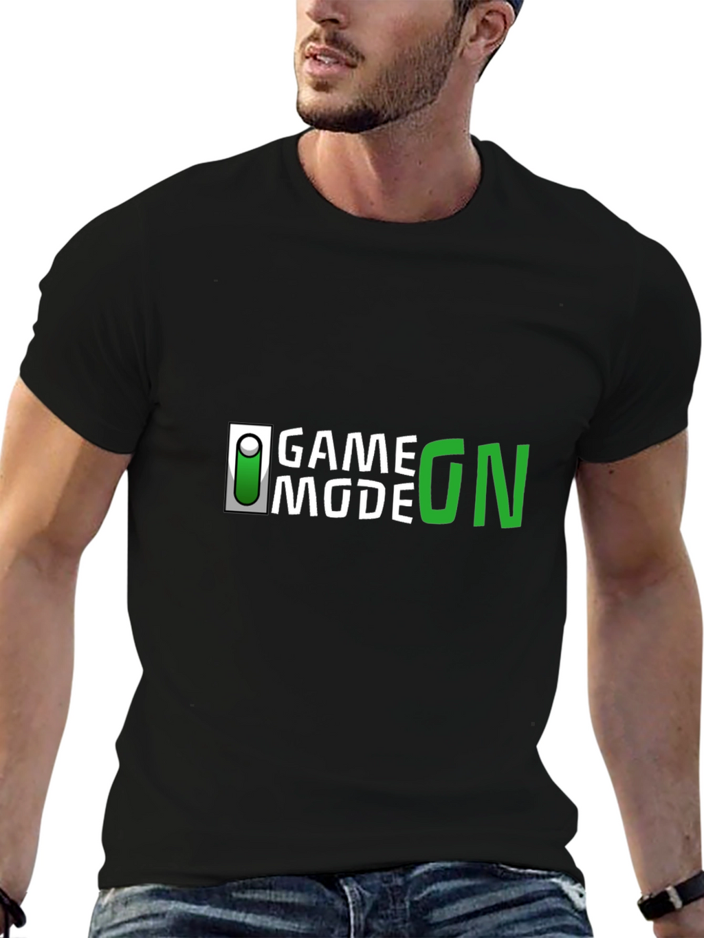 Game Mode On Black T-Shirt
