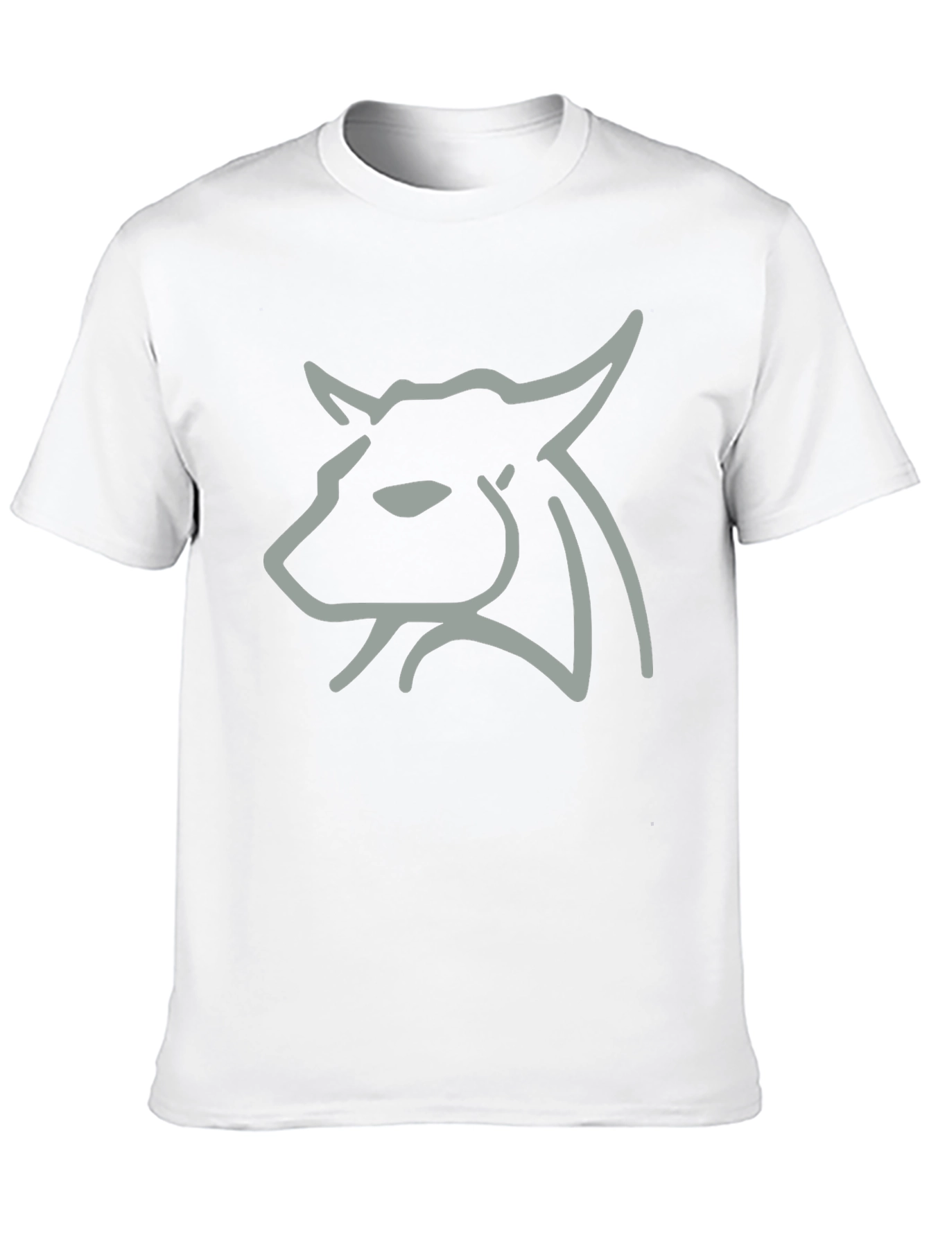 Minimalist Bull Graphic Tee - Black