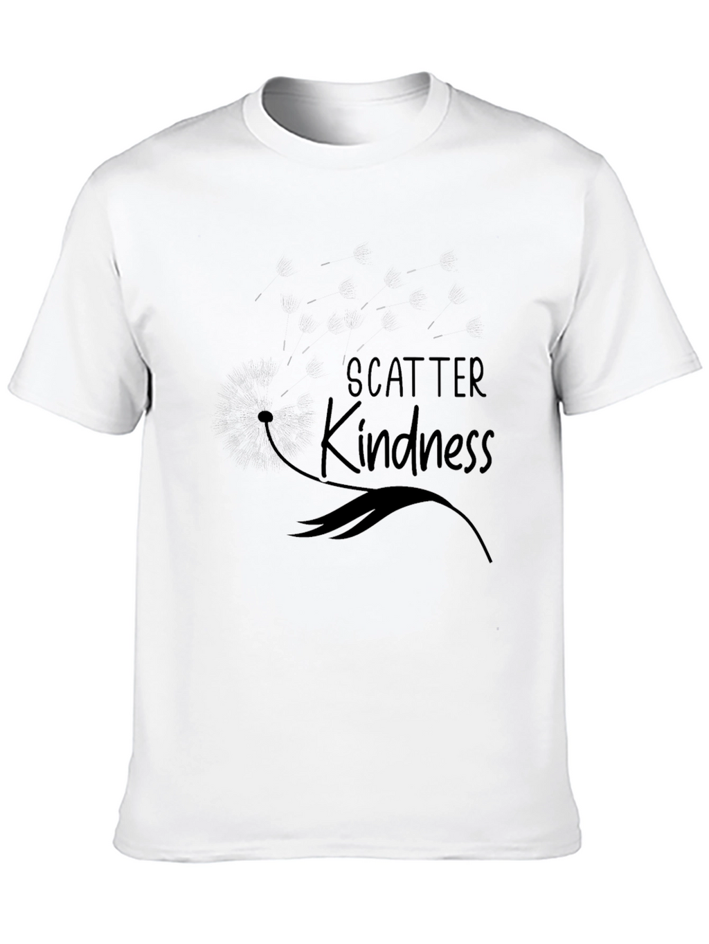 Scatter Kindness Graphic Tee - Black Cotton Blend