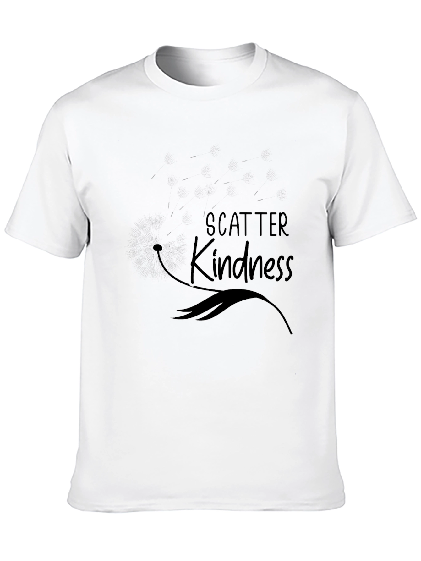Scatter Kindness Graphic Tee - Black Cotton Blend