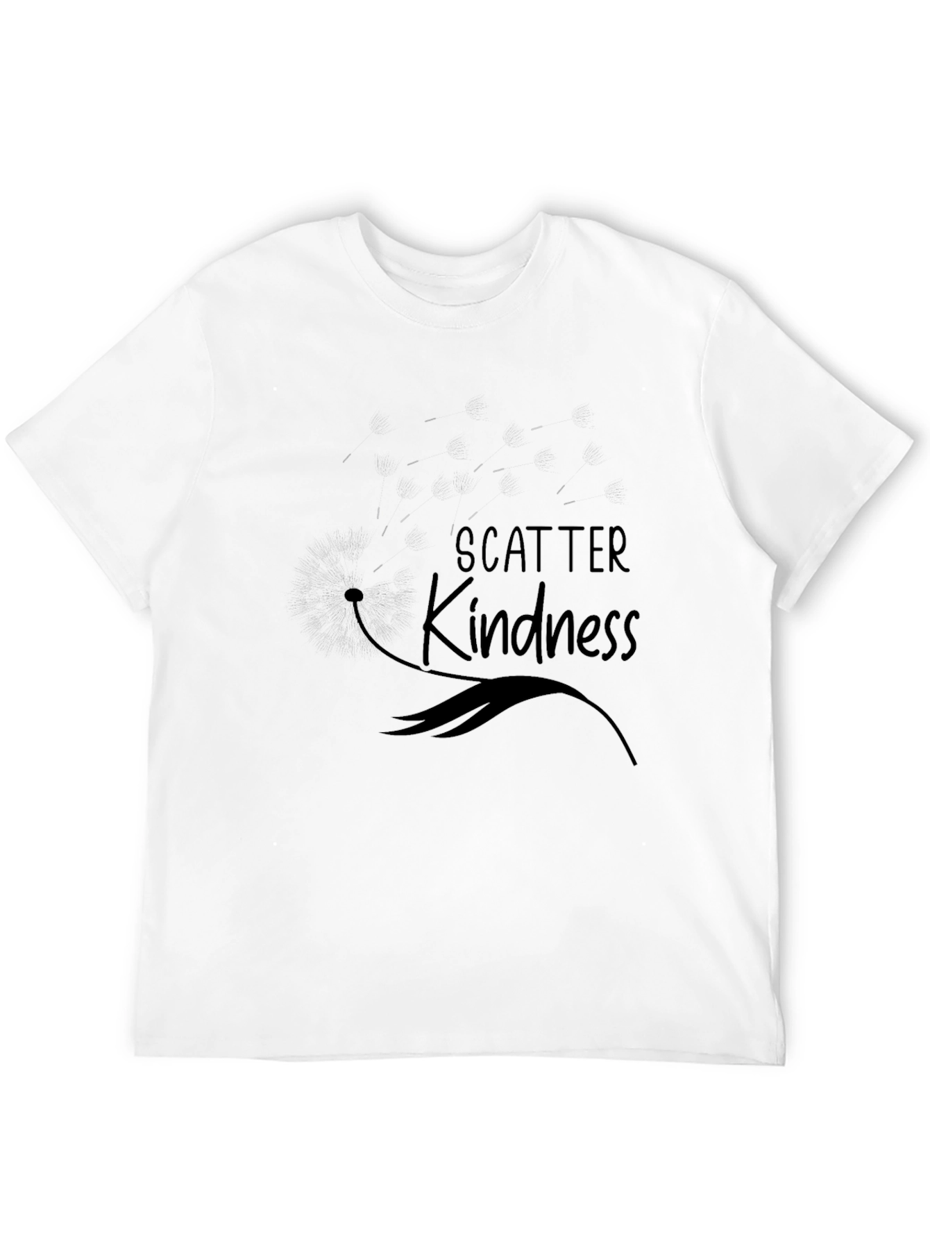 Scatter Kindness Graphic Tee - Black Cotton Blend