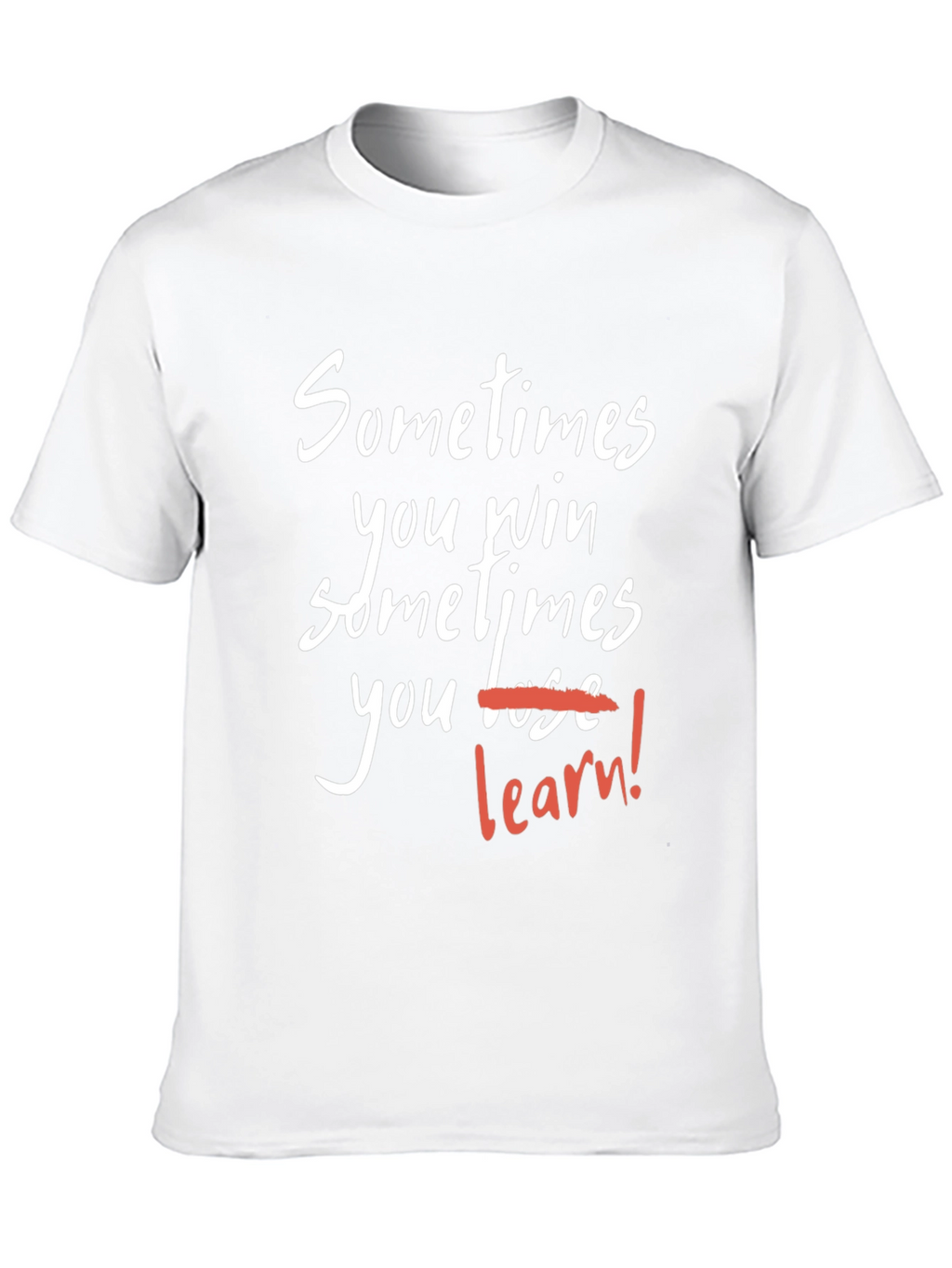 Motivational T-Shirt: Win or Learn - Black