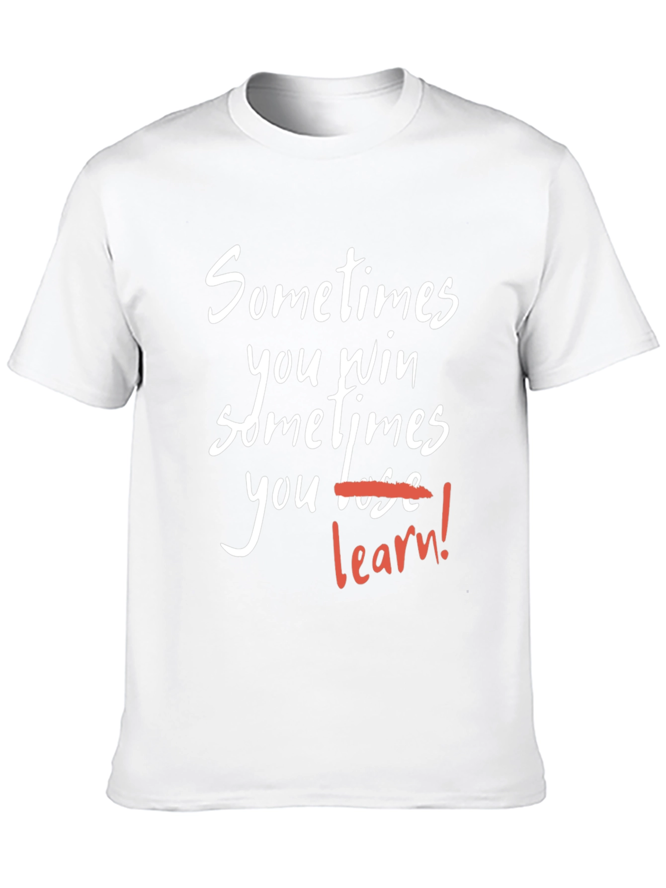 Motivational T-Shirt: Win or Learn - Black
