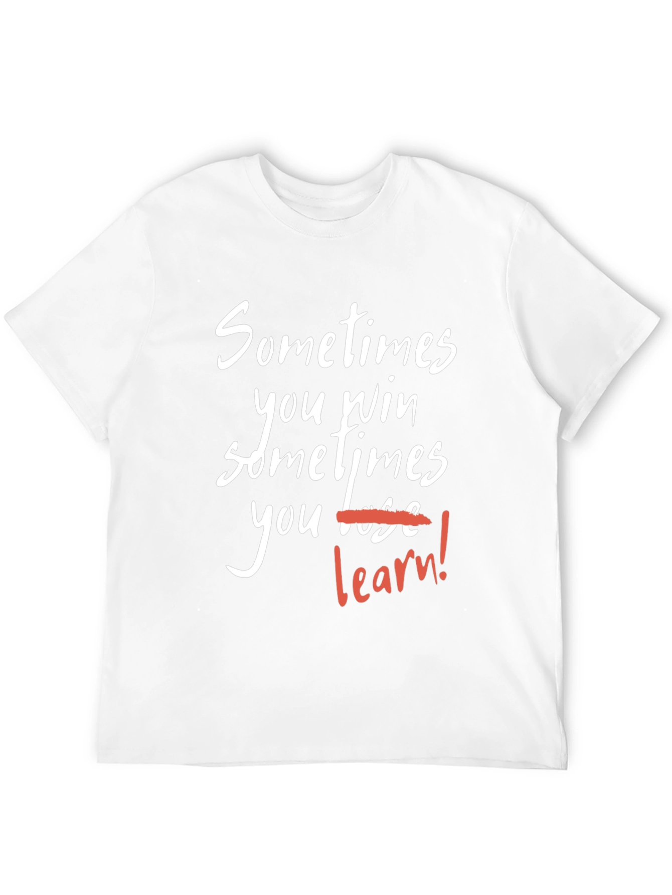 Motivational T-Shirt: Win or Learn - Black