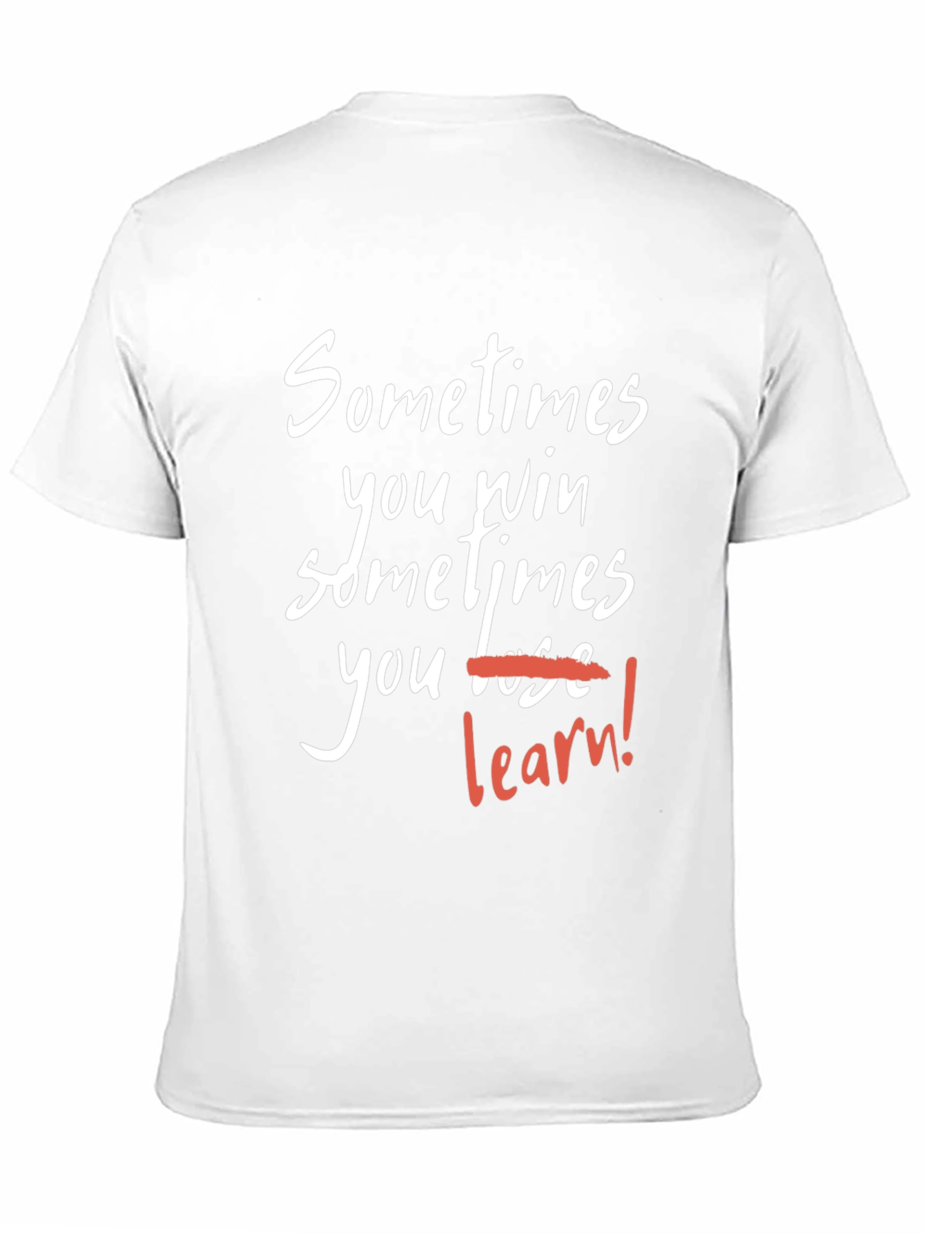 Motivational T-Shirt: Win or Learn - Black