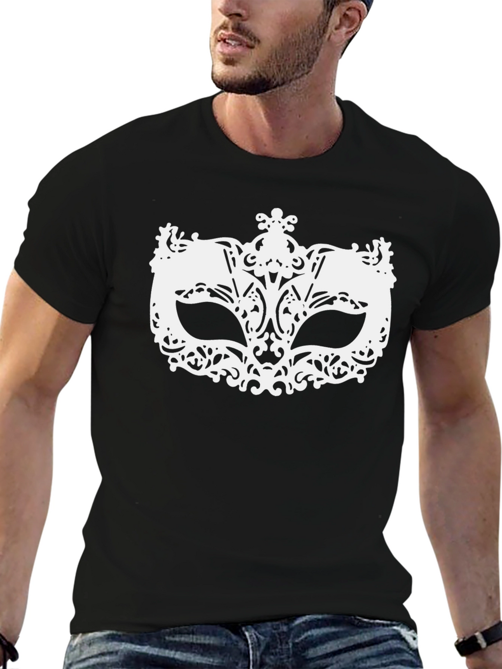 Masquerade Mask Graphic T-Shirt