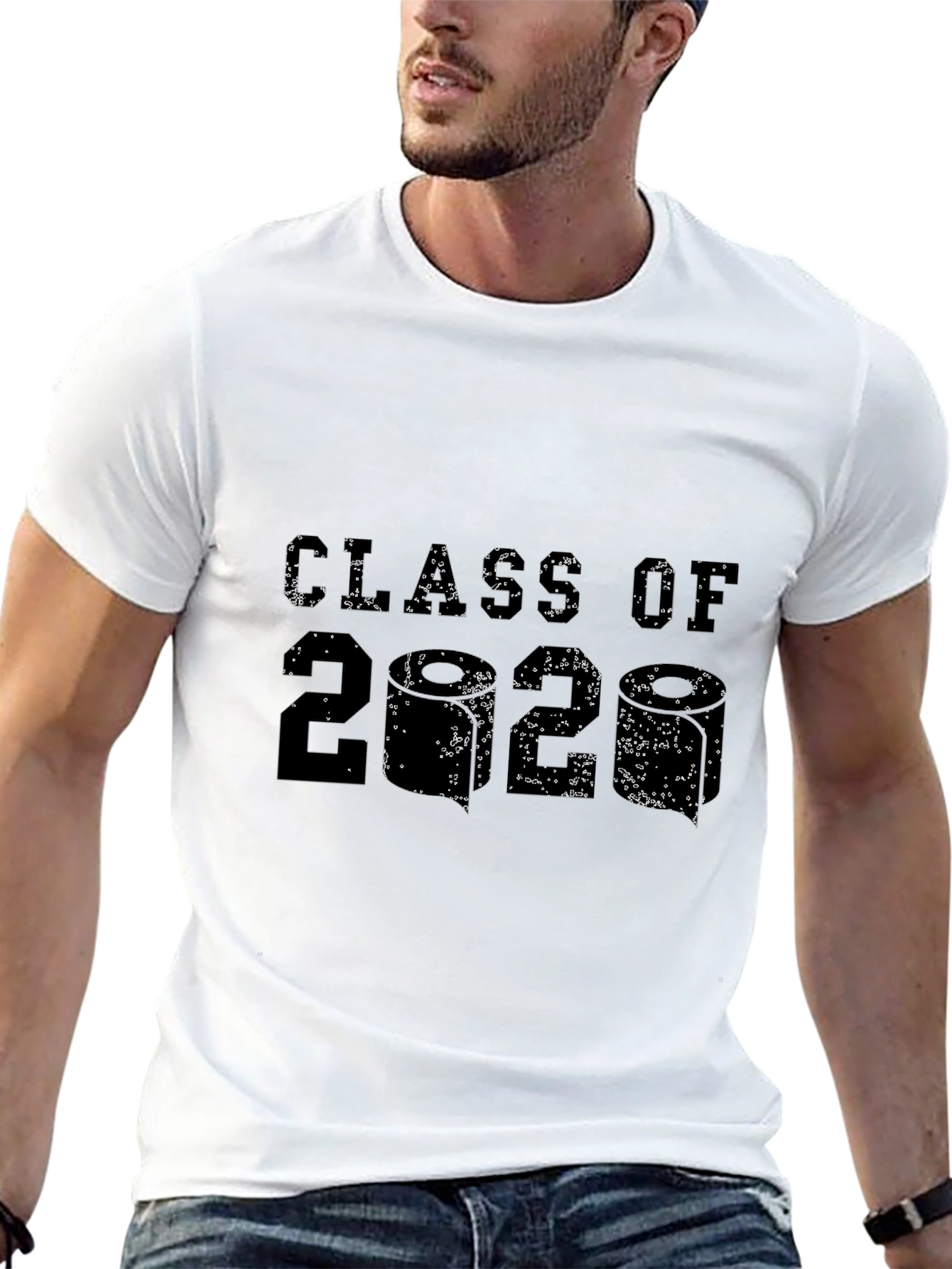 Class of 2020 Distressed Graphic T-Shirt