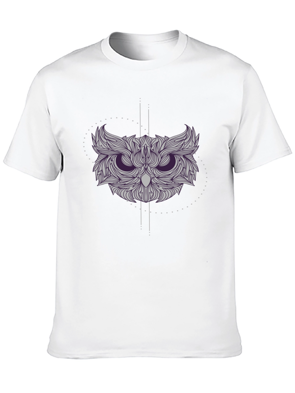 Geometric Owl Graphic Tee - Stylish Black T-Shirt