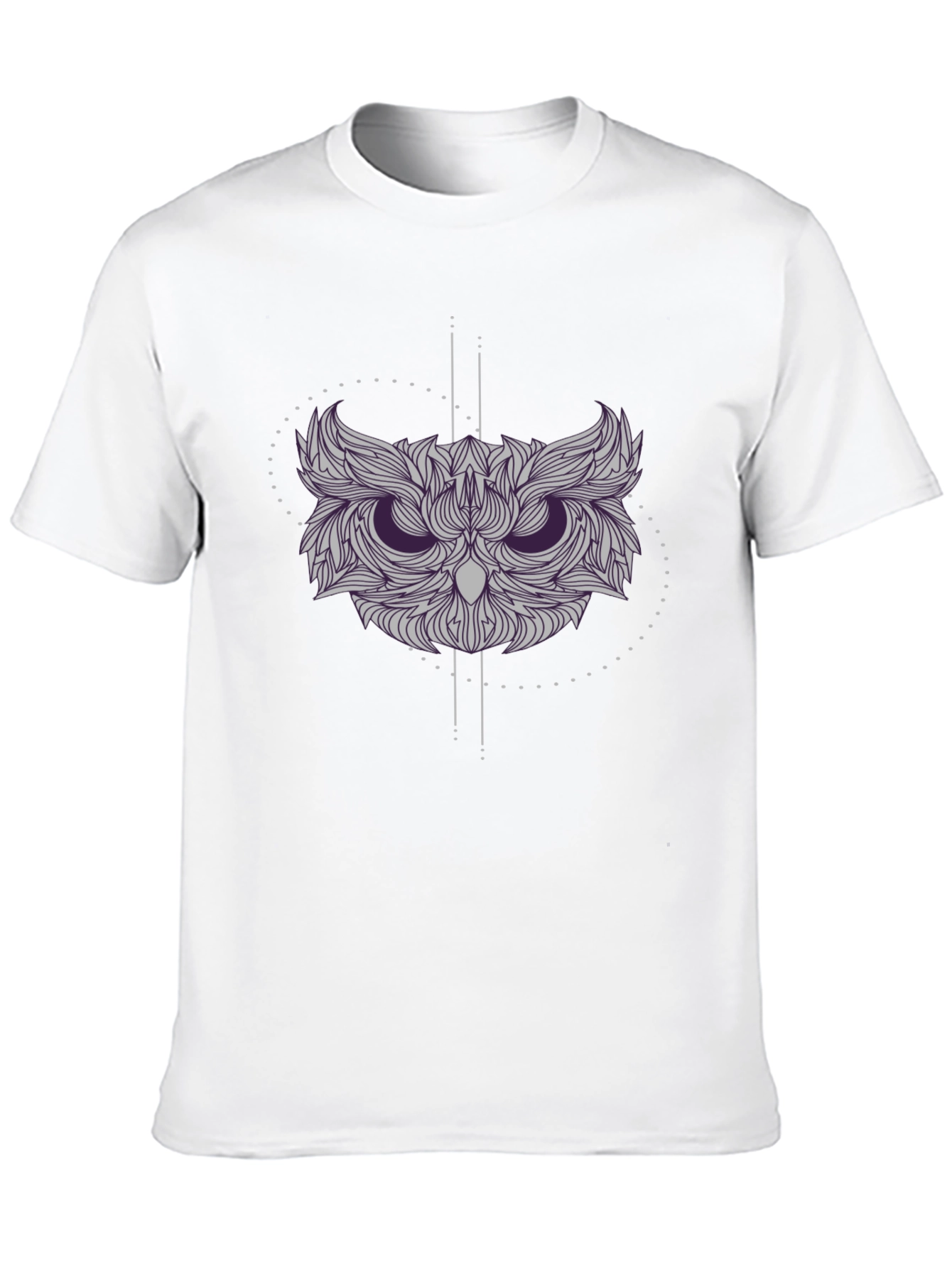 Geometric Owl Graphic Tee - Stylish Black T-Shirt