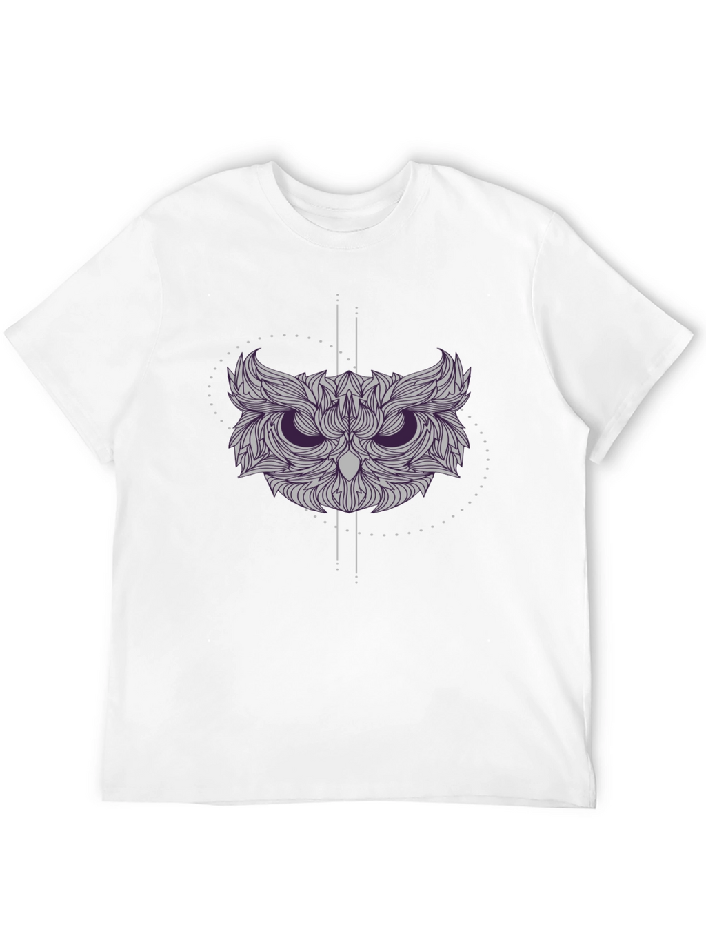 Geometric Owl Graphic Tee - Stylish Black T-Shirt