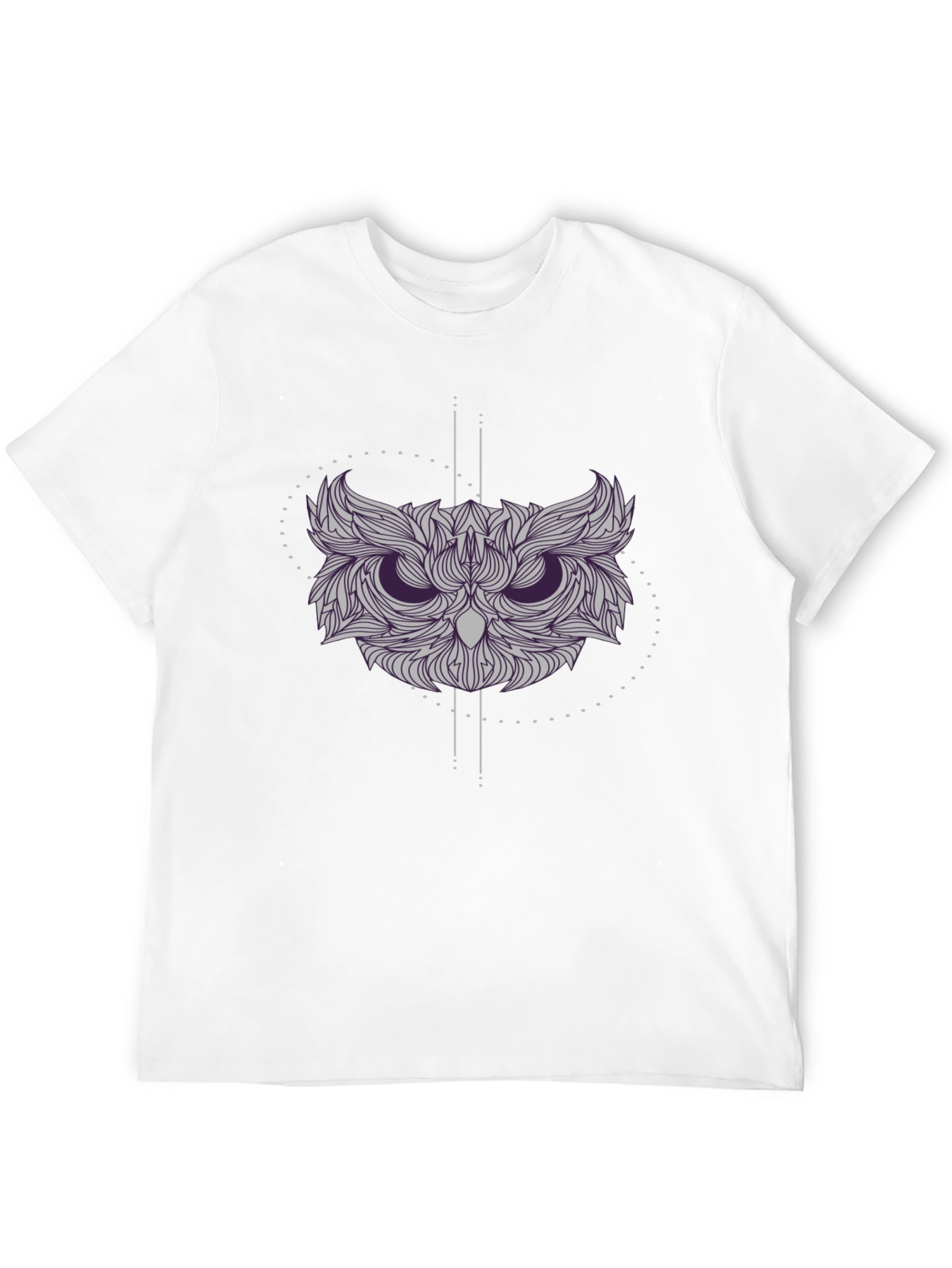 Geometric Owl Graphic Tee - Stylish Black T-Shirt