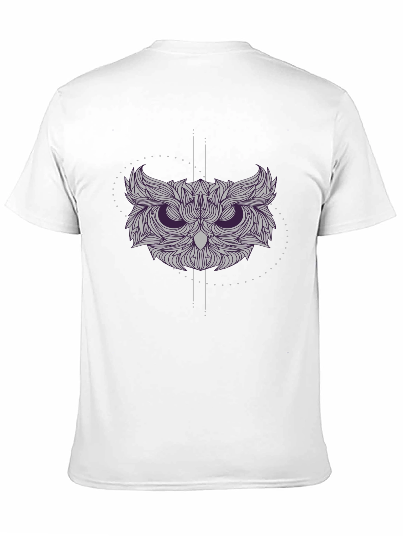 Geometric Owl Graphic Tee - Stylish Black T-Shirt