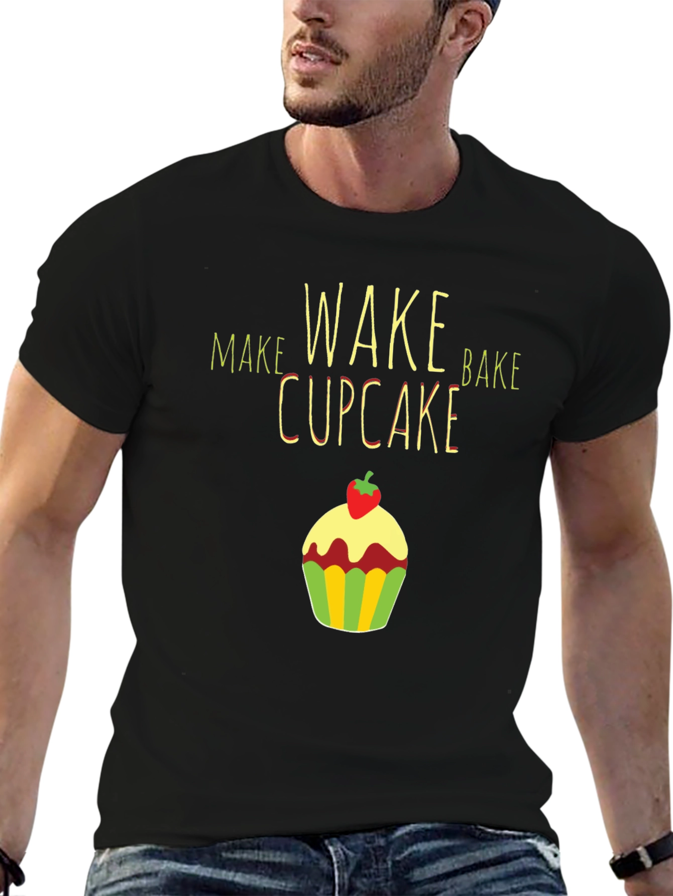 Make Wake Bake Cupcake T-Shirt
