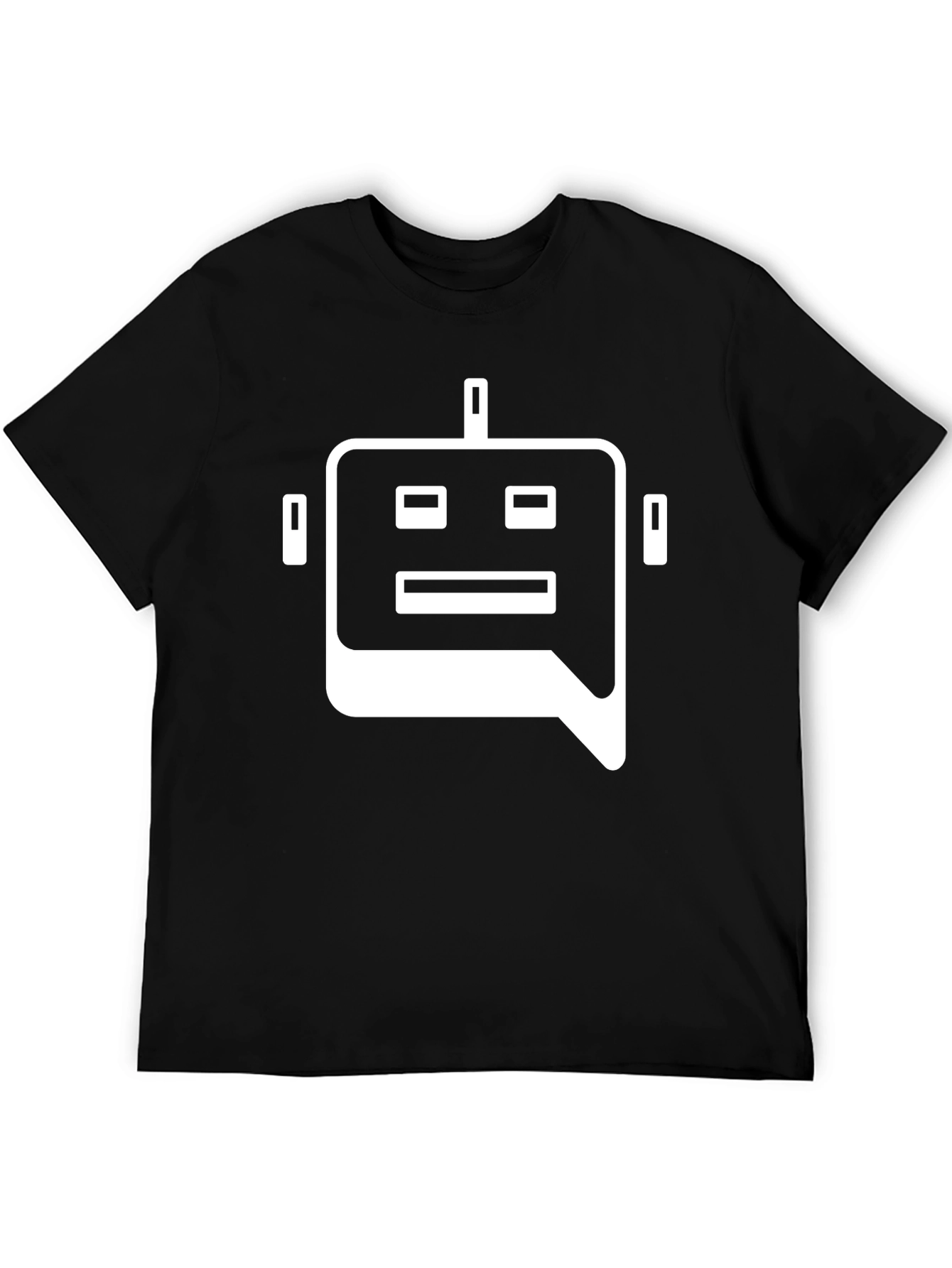Robot Head Graphic Tee - Black