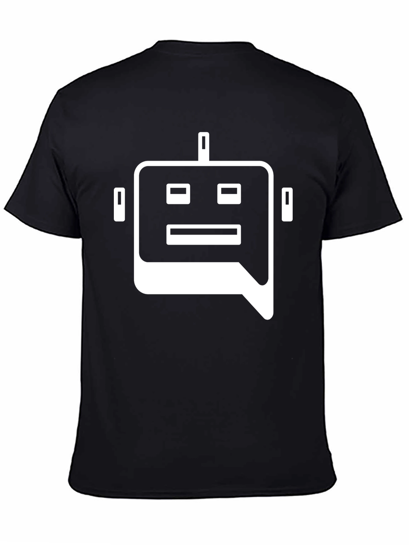 Robot Head Graphic Tee - Black