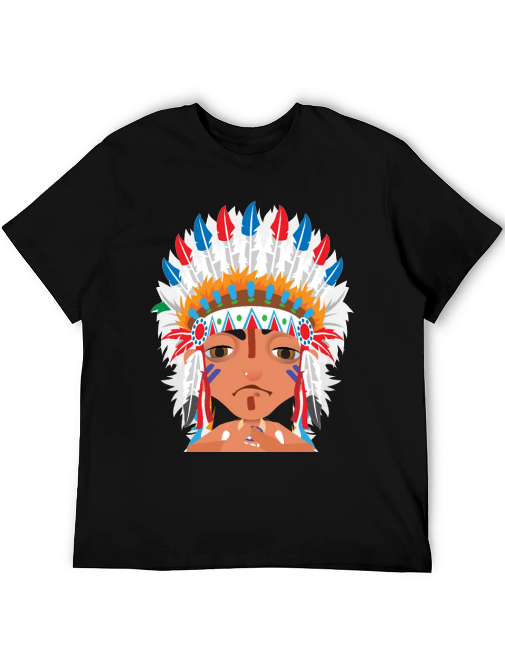 Native American Headdress Graphic T-Shirt
