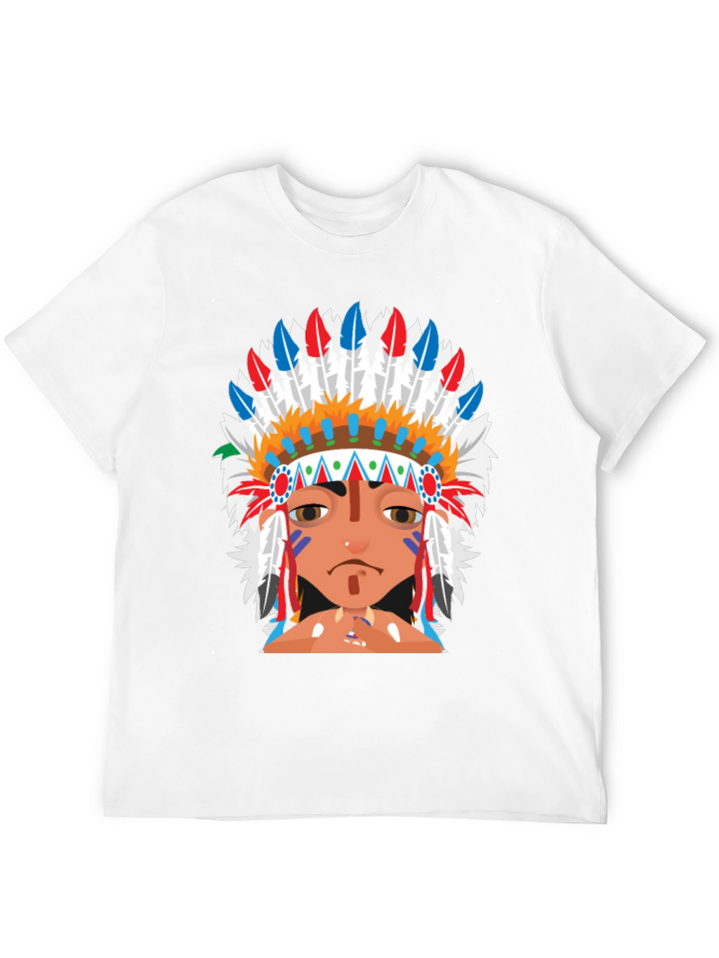 Native American Headdress Graphic T-Shirt