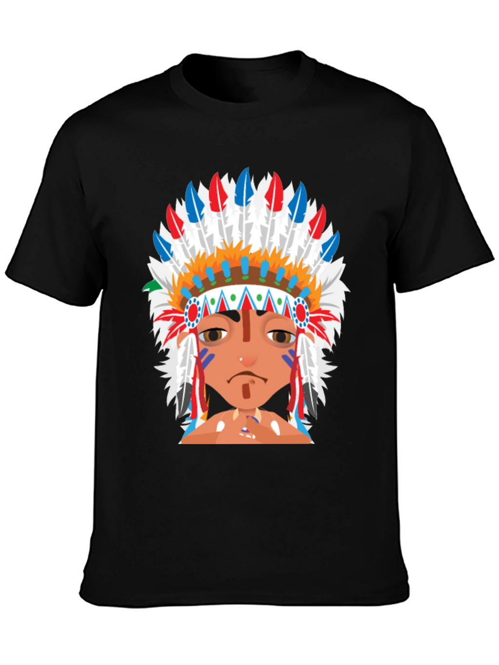 Native American Headdress Graphic T-Shirt