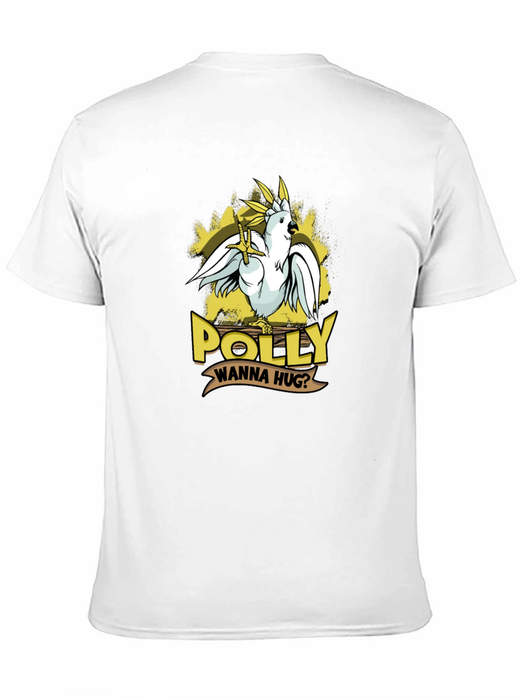 Polly Wanna Hug T-Shirt - Cute Parrot Graphic Tee