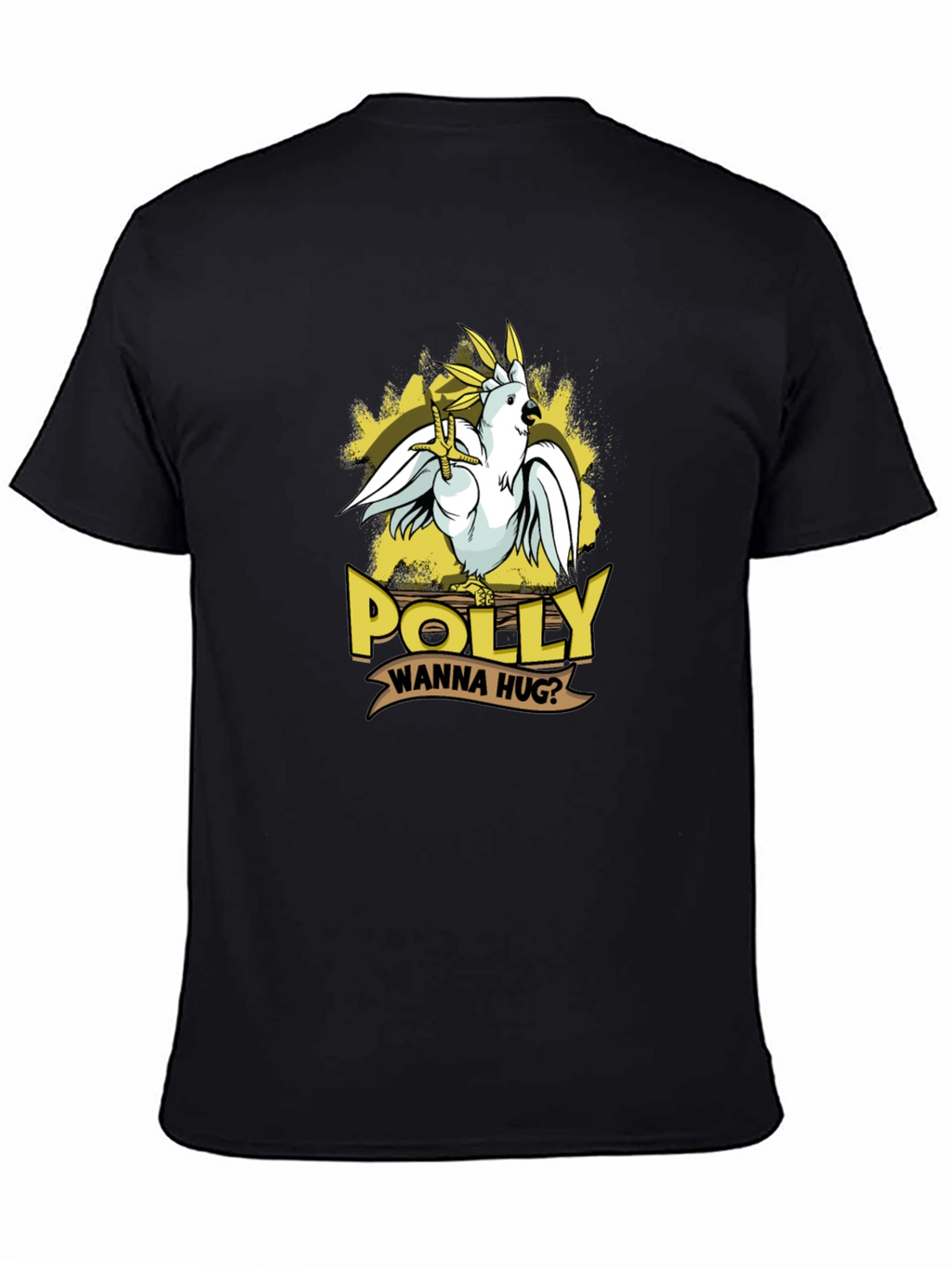 Polly Wanna Hug T-Shirt - Cute Parrot Graphic Tee