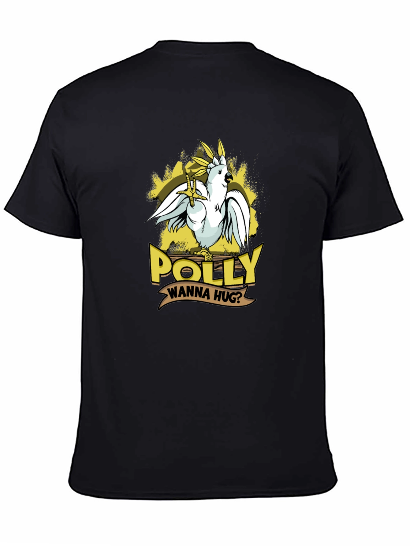 Polly Wanna Hug T-Shirt - Cute Parrot Graphic Tee