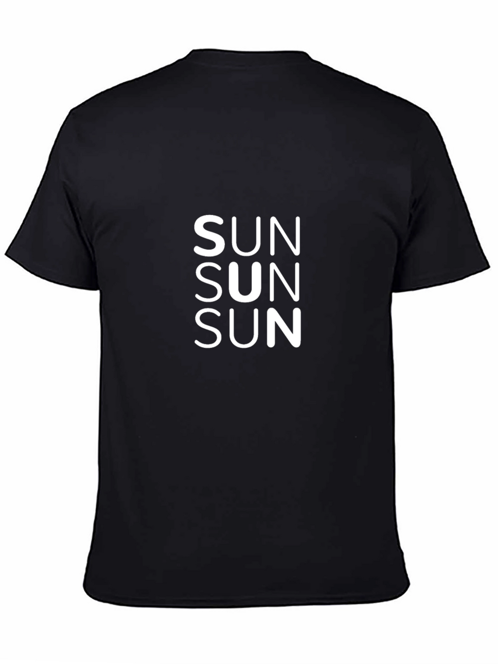 SUN Graphic Black Tee - Stylish Everyday Wear