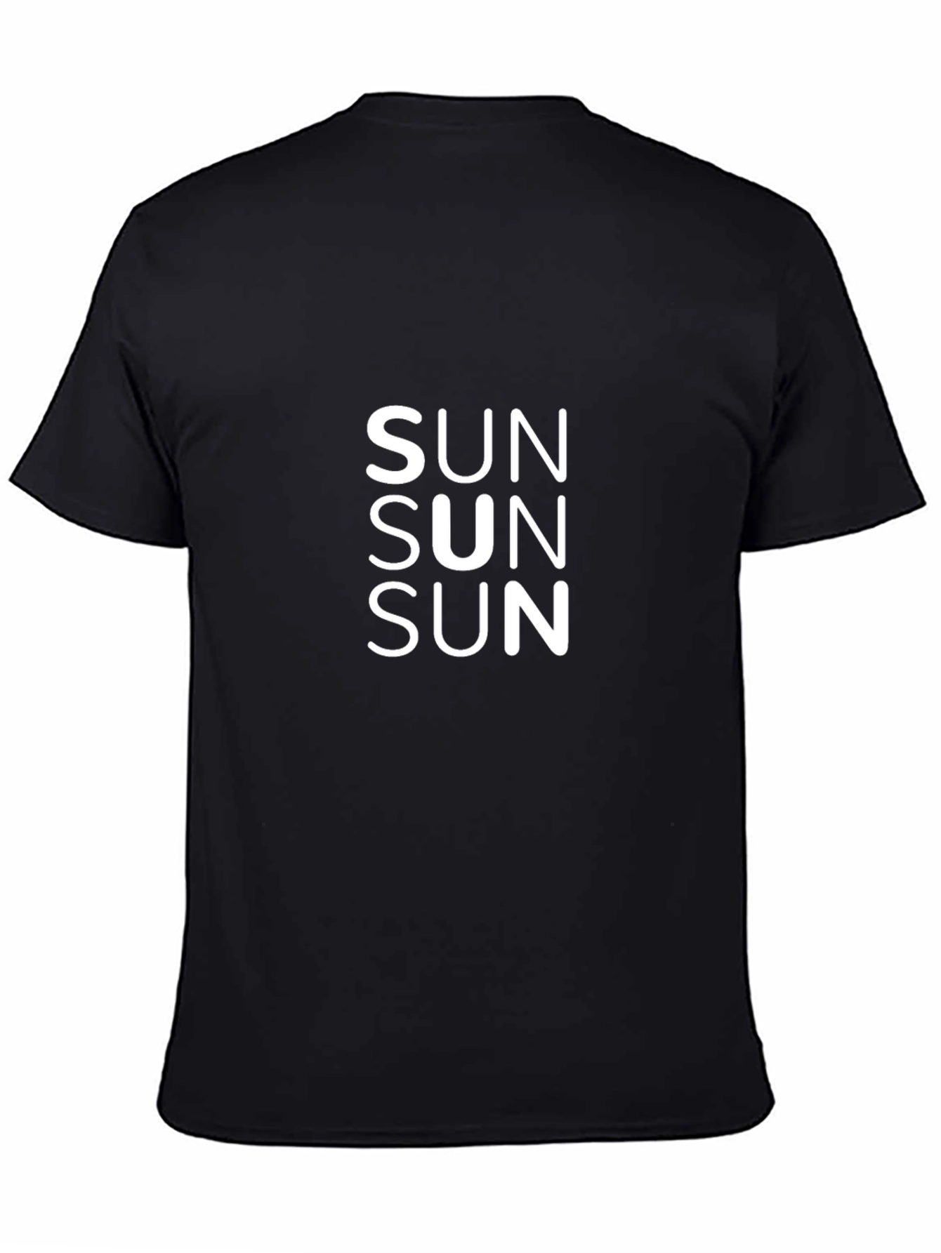 SUN Graphic Black Tee - Stylish Everyday Wear