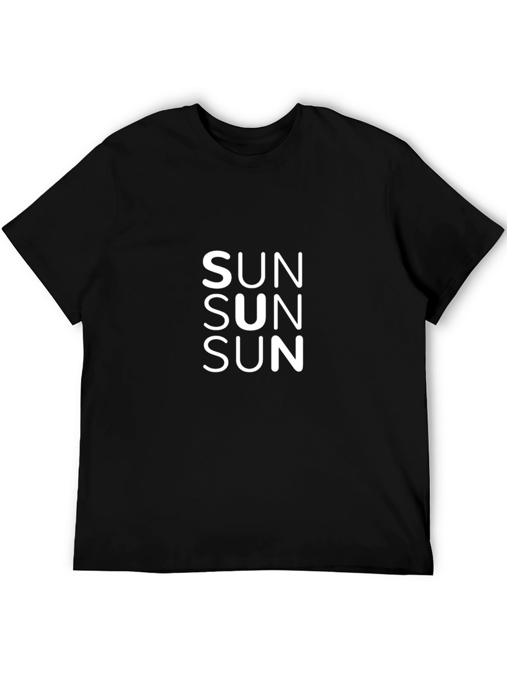 SUN Graphic Black Tee - Stylish Everyday Wear