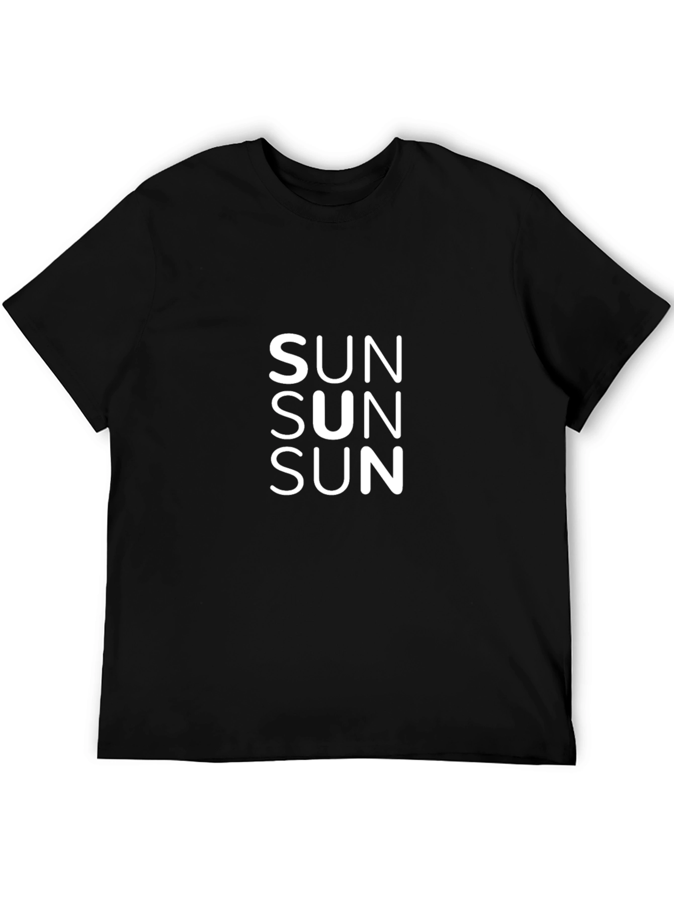 SUN Graphic Black Tee - Stylish Everyday Wear