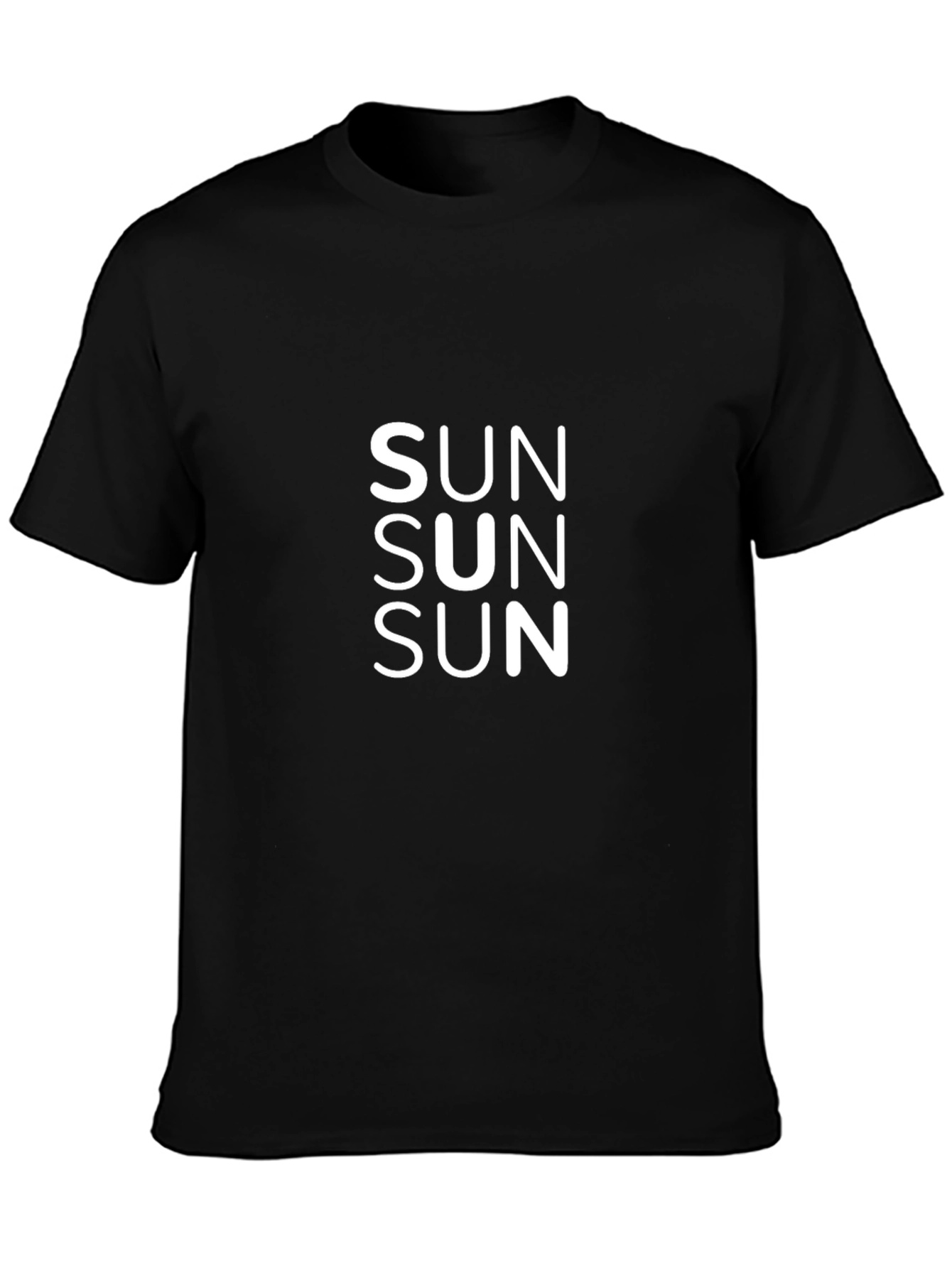 SUN Graphic Black Tee - Stylish Everyday Wear