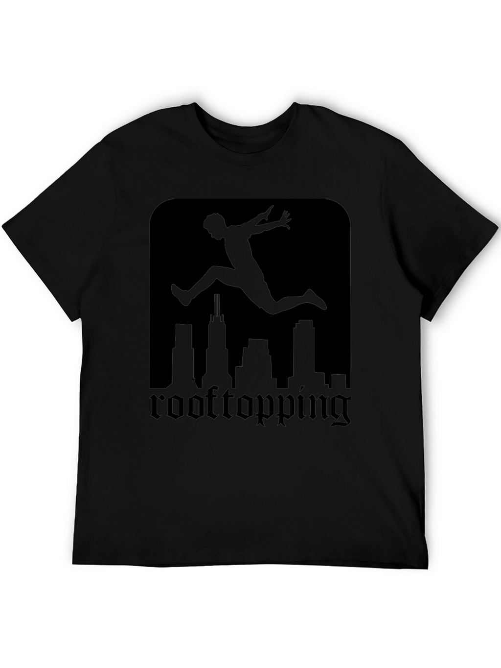Rooftopping Silhouette Graphic Tee - Urban Style