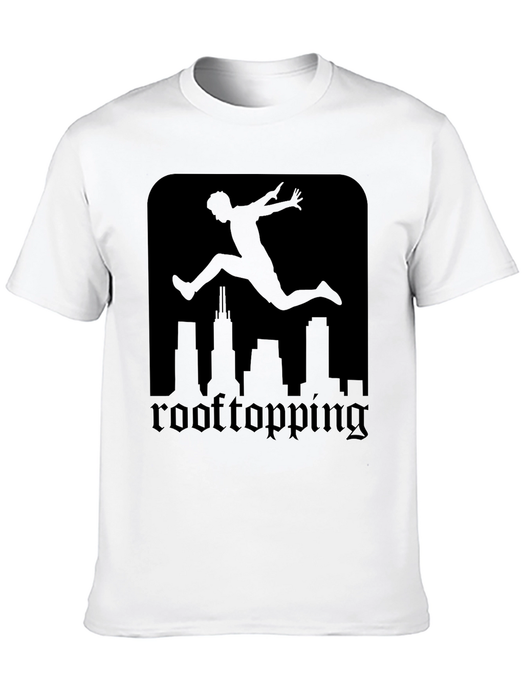 Rooftopping Silhouette Graphic Tee - Urban Style