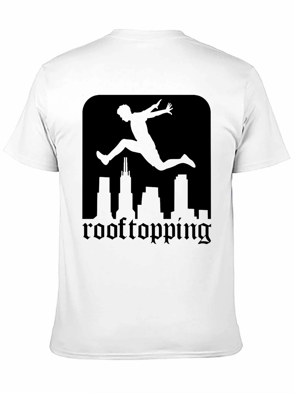 Rooftopping Silhouette Graphic Tee - Urban Style