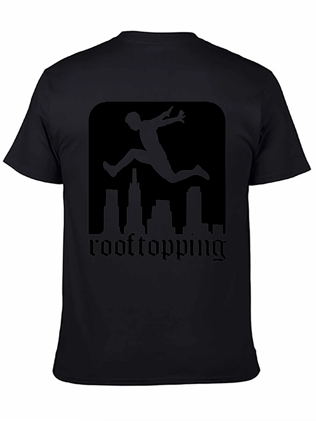 Rooftopping Silhouette Graphic Tee - Urban Style