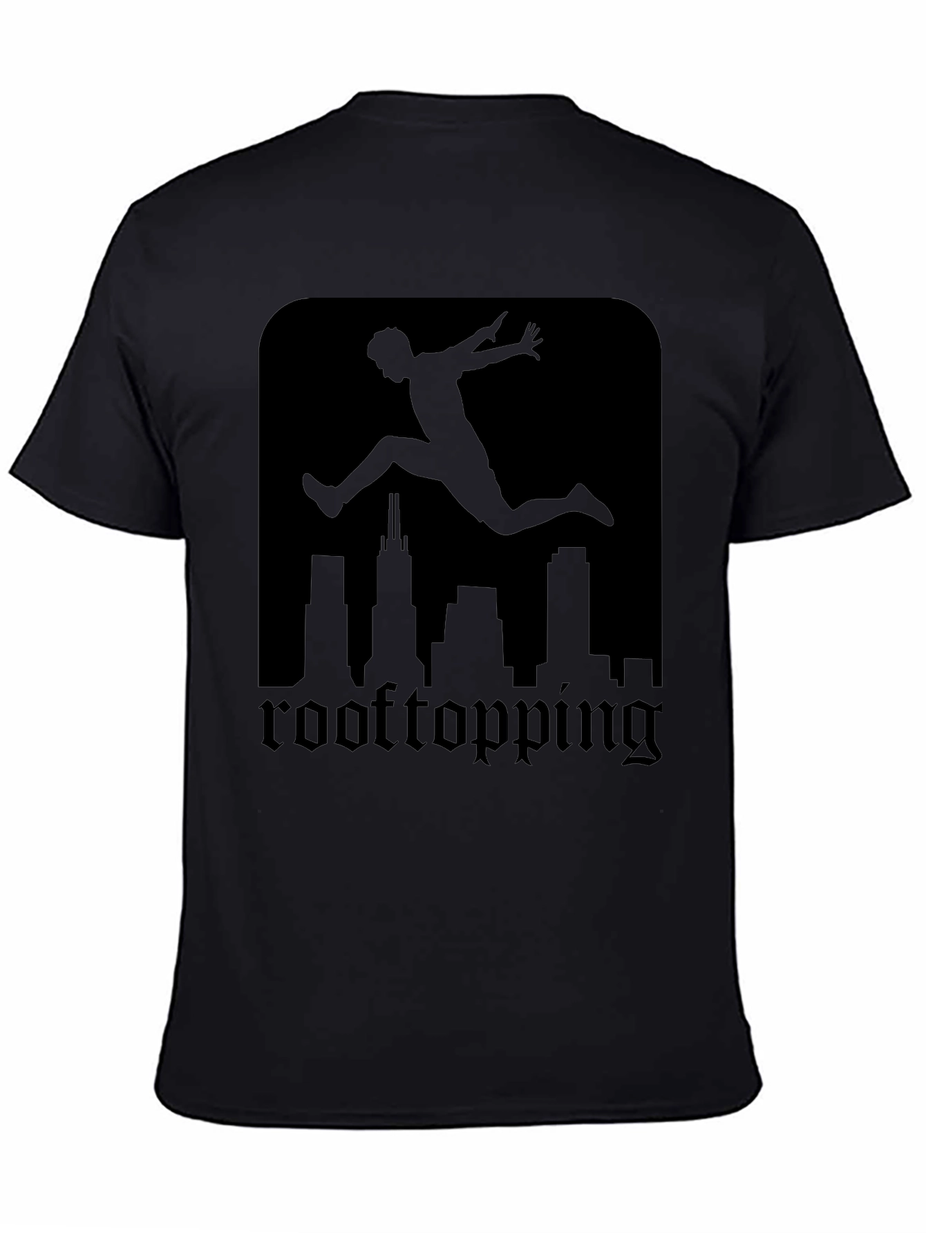 Rooftopping Silhouette Graphic Tee - Urban Style