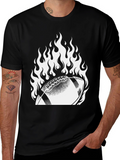 Fiery Football Graphic Tee