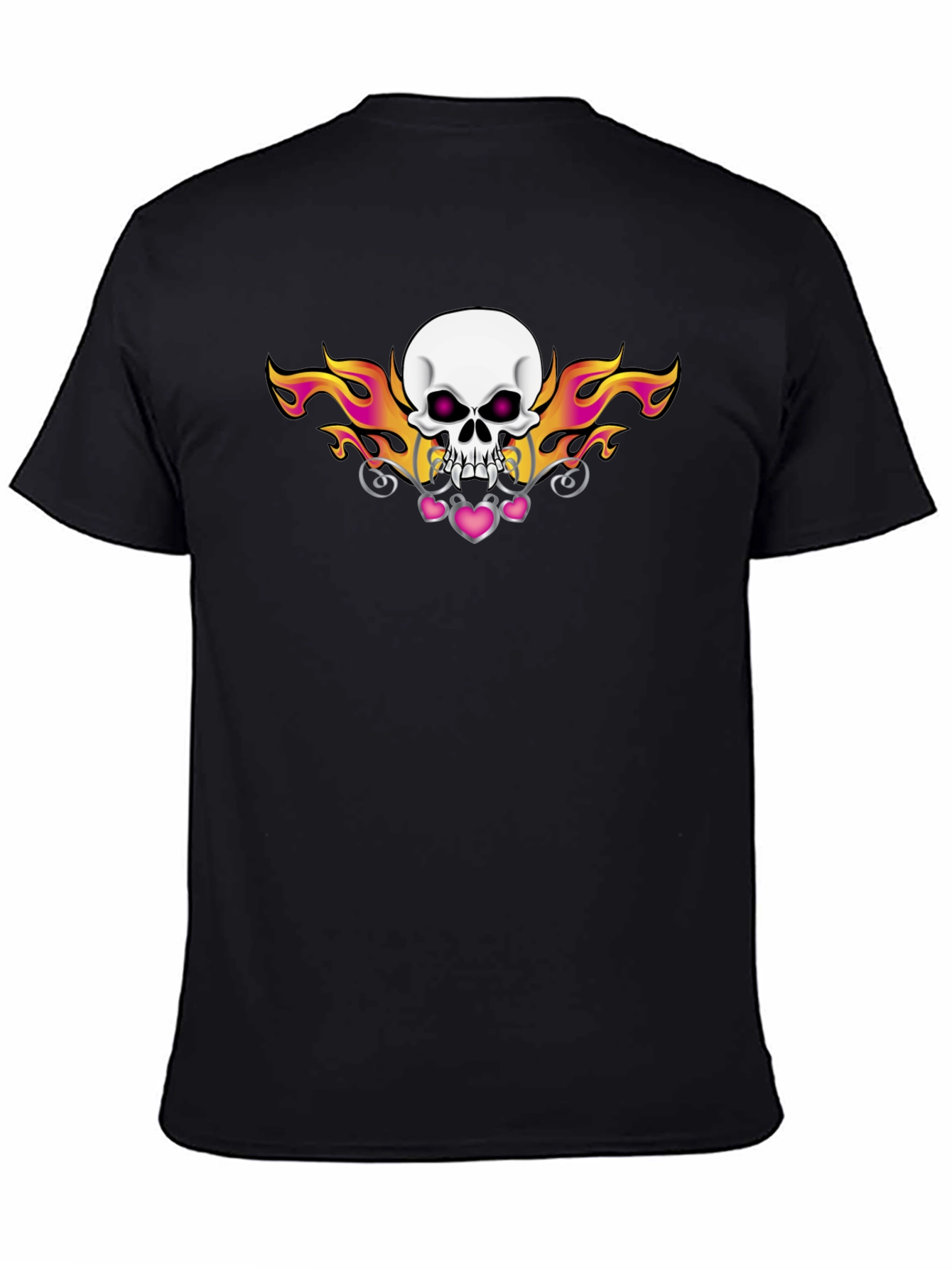 Skull and Flames Graphic Tee