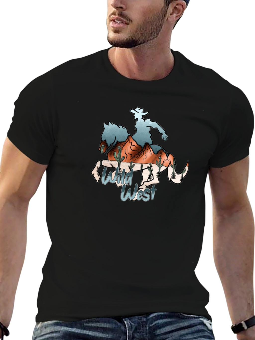 Wild West Cowboy Graphic T-Shirt