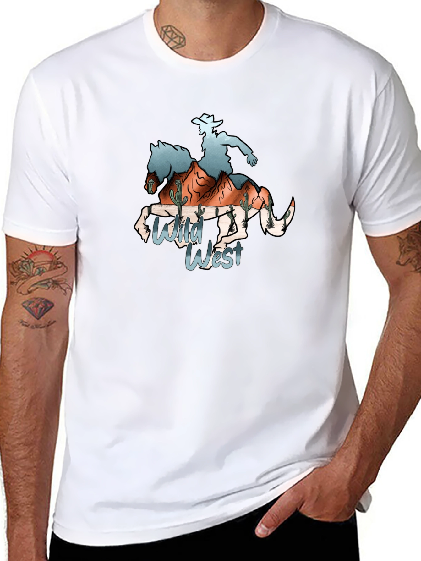 Wild West Cowboy Graphic T-Shirt