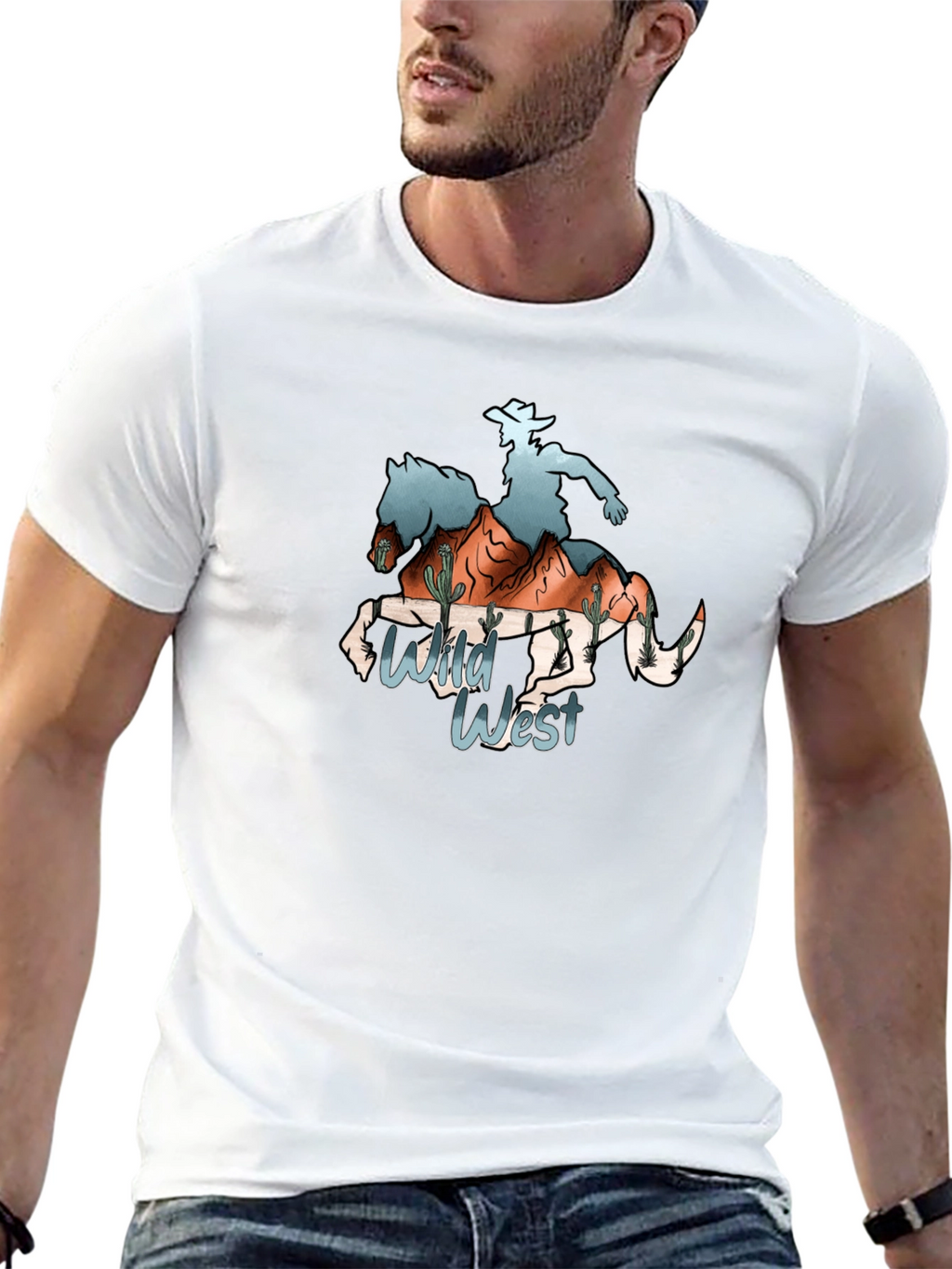 Wild West Cowboy Graphic T-Shirt